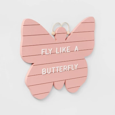 Butterfly Kids' Letterboard - Pillowfort™ 3 Butterfly Kids' Letterboard - Pillowfort™