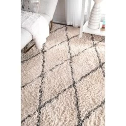 NuLOOM Sheba Cotton Diamond Shaggy Area Rug -Northlight Store GUEST 88157794 55da 4d00 a03d b21e86733383