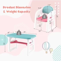 Costway 3-Piece Kids Table And Chair Set Toddler Activity Study Desk With Building Blocks -Northlight Store GUEST 88f5deaa 37ef 4595 85e5 01ef19b3aa71