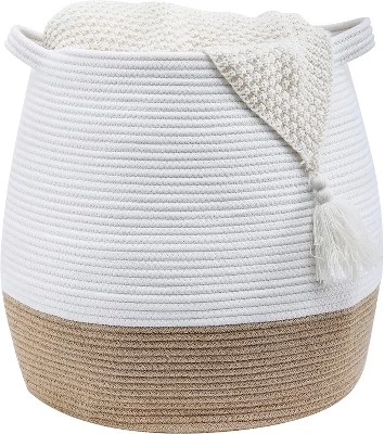 Midlee Rope & Jute Bottom Toy Basket 7 Midlee Rope & Jute Bottom Toy Basket - Image 5