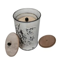 Set Of 3 Cream And Gray Floral Metal Decorative Storage Canisters - Foreside Home & Garden -Northlight Store GUEST 89f3c44e ec45 4f76 9b9a 756a7000a2ae