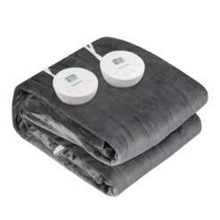 Tangkula 84" X 90" Electric Heated Blanket Throw Flannel Heating Blanket W/Dual Controllers Beige/Gray/Blue/Red -Northlight Store GUEST 8a1a5d07 21a6 40e1 9aba 865eca1faa98