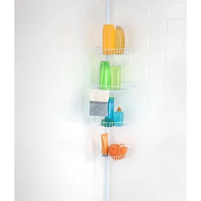 4 Tier Shower Organizer White - Bath Bliss 3 4 Tier Shower Organizer White - Bath Bliss