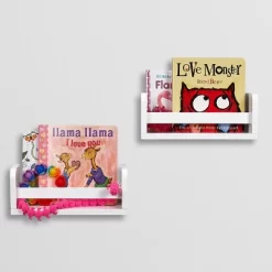 2pk Kids' 10" Floating Wall Mount Bookshelf Set White - RiverRidge Home -Northlight Store GUEST 8b353deb c435 49e3 945b 53a50b64a006