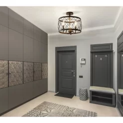 15" Eleanor Metal LED Semi Flush Mount Ceiling Light Black (Includes Energy Efficient Light Bulb) - JONATHAN Y -Northlight Store GUEST 8b608e10 e7dc 45d0 b225 9acae3447044