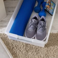 IRIS 40qt Underbed Plastic Storage Container With Lid And Buckles Clear -Northlight Store GUEST 8b732036 2cf0 4f3c 9cba f12511164189