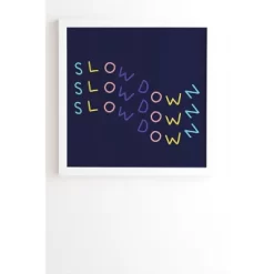 Jenny Chang-Rodriguez Slow Down Framed Wall Canvas White/Black - Deny Designs -Northlight Store GUEST 8b8baab1 1ccf 4ac5 8a53 f0e3c3a1d1b5
