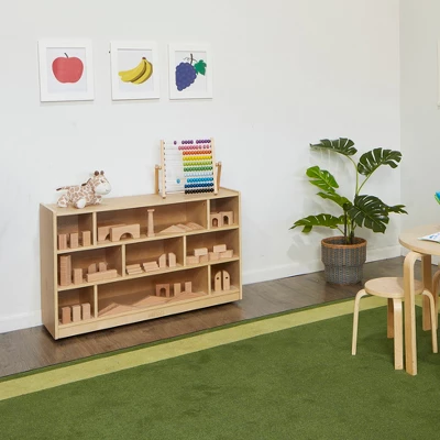 ECR4Kids Mobile Block Storage Cart, 38in, Classroom Furniture, Natural 7 ECR4Kids Mobile Block Storage Cart, 38in, Classroom Furniture, Natural - Image 5