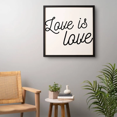 Eyesasdaggers Love Is Love Framed Wall Canvas Black/White - Deny Designs 6 Eyesasdaggers Love Is Love Framed Wall Canvas Black/White - Deny Designs - Image 4
