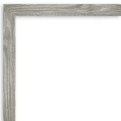 Amanti Art Dove Greywash Square Petite Bevel Bathroom Wall Mirror 26.5 X 20.5 In.
