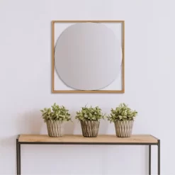 Square Metal Floating Wall Mirror Gold - Storied Home -Northlight Store GUEST 8c9bbab6 61e3 4f78 9f8d 2516100770a3