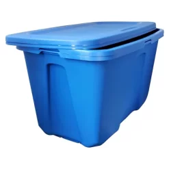 Homz 32 Gallon Large Standard Stackable Plastic Storage Container Bin With Secure Snap Lid For Home Organization, Blue (4 Pack) -Northlight Store GUEST 8d3669a5 956d 4818 befd acc818dc93c8