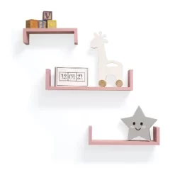 Set Of 3 Picture Ledge Shelf For Kids' Room Pink - InPlace -Northlight Store GUEST 8d6ed0f6 a797 4ee5 9a24 9890c334d50a