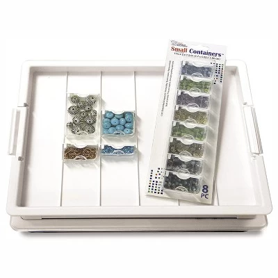 Elizabeth Ward Bead Storage Solutions Plastic Organizer Tray With Clear Snap Shut Lid For Sorting Craft Supplies, Fasteners, Crystals (2 Pack) 4 Elizabeth Ward Bead Storage Solutions Plastic Organizer Tray With Clear Snap Shut Lid For Sorting Craft Supplies, Fasteners, Crystals (2 Pack) - Image 2