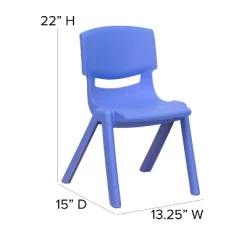 Emma And Oliver 2 Pack Plastic Stackable School Chair With 12"H Seat, Preschool Seating -Northlight Store GUEST 8def551f cc6a 4711 aaf7 411b16fabc1c
