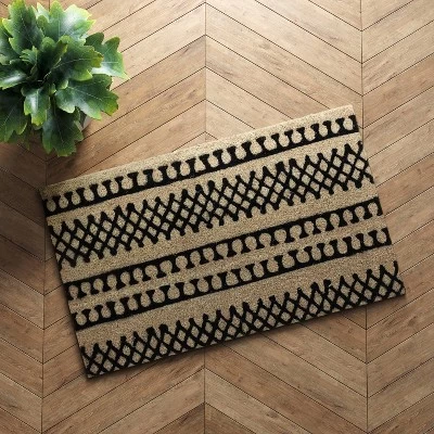 1'6"x2'6" Stripe Tufted Doormat Black - Project 62™ 4 1'6"x2'6" Stripe Tufted Doormat Black - Project 62™ - Image 2