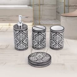 4pc Poliresin Arabesco Bathroom Accessory Set - Kralix -Northlight Store GUEST 8f29e3ad 63e7 4392 8a6b 05fcac660b15