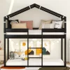 Wood Twin Over Twin Bunk Bed With Tent-ModernLuxe -Northlight Store GUEST 8f93c1fb 8fe8 4a0d b2e6 4b0dd4b67b28