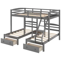 Full Over Twin & Twin Bunk Bed, Gray - ModernLuxe 15 Full Over Twin & Twin Bunk Bed, Gray - ModernLuxe -Northlight Store GUEST 8fc2aee3 5261 4055 ba68 57656ba27b87