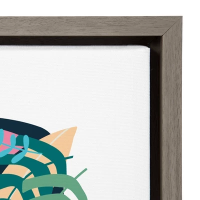 24" X 24" Sylvie Sloth Illo Framed Canvas Wall Art By Teju Reval Gray - Kate And Laurel 4 24" X 24" Sylvie Sloth Illo Framed Canvas Wall Art By Teju Reval Gray - Kate And Laurel - Image 2