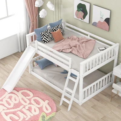 Wood Bunk Bed With Convertible Slide And Ladder-ModernLuxe 4 Wood Bunk Bed With Convertible Slide And Ladder-ModernLuxe - Image 2