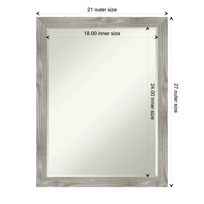 Amanti Art Dove Greywash Square Petite Bevel Bathroom Wall Mirror 26.5 X 20.5 In. 5 Amanti Art Dove Greywash Square Petite Bevel Bathroom Wall Mirror 26.5 X 20.5 In. - Image 3