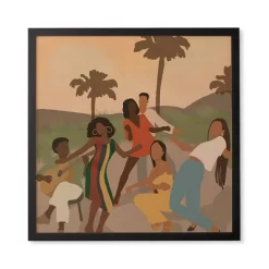 Nawaalillustrations Black Joy Framed Wall Art Black - Deny Designs -Northlight Store GUEST 93b12824 6050 482b 8f18 bcafb8cc3b9e