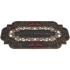 Northlight Black And Copper Reindeer "Merry Christmas" Doormat 18" X 30" -Northlight Store GUEST 93e69cc1 a636 4b7b 9118 58539abb75dd