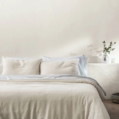 Heavyweight Linen Blend Comforter & Sham Set - Casaluna™ 4 Heavyweight Linen Blend Comforter & Sham Set - Casaluna™ - Image 2