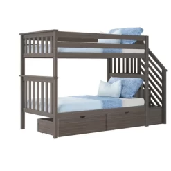 Max & Lily Twin Over Twin Staircase Bunk Bed With Storage Drawers -Northlight Store GUEST 94a8c9ba c53d 4d53 bfba b23e6bad5ee0