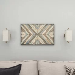 Wood Geometric Handmade Southwestern Wall Decor White - Olivia & May -Northlight Store GUEST 9555e335 0de9 4ec7 ad2e ce097709d7b9