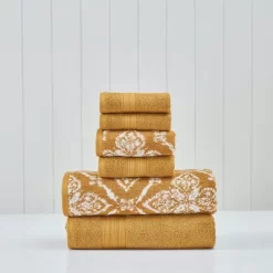 Modern Threads 6-Piece Cotton Jacquard Towel Set, Amaris. -Northlight Store GUEST 9616219b 6b45 40b9 bd5b 20d28c36e7c3