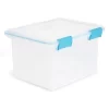 Sterilite 32 Quart Stackable Clear Plastic Storage Tote Container With Blue Gasket Latching Lid For Home And Office Organization, Clear -Northlight Store GUEST 961a47fe 35e8 46b3 adf5 1009ac9db28a