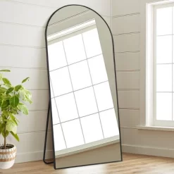Muselady 70.8" Height Black Finish Large Arch-Crowned Top Full Length Floor Mirror With Stand -The Pop Home -Northlight Store GUEST 967652c3 5f60 4e27 8f63 e16aaa316e9b