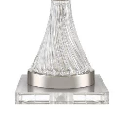 Regency Hill Luca Modern Table Lamps Set Of 2 With Square Risers 26 1/2" High USB Charging Port Glass Fabric Drum Shade For Bedroom Living Room Desk -Northlight Store GUEST 9726e408 f943 4868 9fae ca9e7a028d75