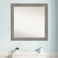 31" X 31" Non-Beveled Regis Barnwood Gray Wood Bathroom Wall Mirror - Amanti Art 17 31" X 31" Non-Beveled Regis Barnwood Gray Wood Bathroom Wall Mirror - Amanti Art -Northlight Store GUEST 972a16f4 9015 4fea a53d fec57c979108