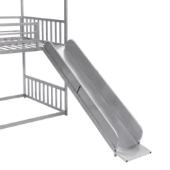 Twin Over Twin Metal Bunk Bed House Bed With Slide And Staircase-ModernLuxe 21 Twin Over Twin Metal Bunk Bed House Bed With Slide And Staircase-ModernLuxe -Northlight Store GUEST 98924ff3 98ab 4dff 8388 57a8af705500