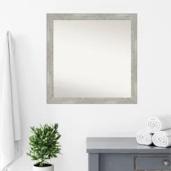 30" X 30" Non-Beveled Dove Narrow Bathroom Wall Mirror Gray Wash - Amanti Art 17 30" X 30" Non-Beveled Dove Narrow Bathroom Wall Mirror Gray Wash - Amanti Art -Northlight Store GUEST 98e00d40 9f57 42a2 8ca1 7d7e052a5392