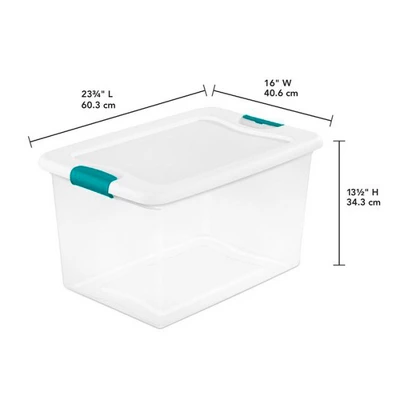 Sterilite 64 Quart Latching Clear Plastic Storage Organizer Tote Container Bin Box, 6 Pack & Medium Clip Boxes For Organization And Storage, 4 Pack 6 Sterilite 64 Quart Latching Clear Plastic Storage Organizer Tote Container Bin Box, 6 Pack & Medium Clip Boxes For Organization And Storage, 4 Pack - Image 4