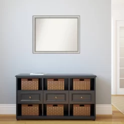 31" X 25" Non-Beveled Salon Silver Narrow Bathroom Wall Mirror - Amanti Art -Northlight Store GUEST 993cc648 da7e 4664 bc51 fdbf509c45ce