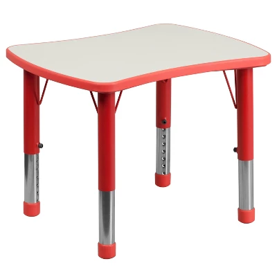 Flash Furniture 21.875"W X 26.625"L Rectangular Plastic Height Adjustable Activity Table 12 Flash Furniture 21.875"W X 26.625"L Rectangular Plastic Height Adjustable Activity Table - Image 10