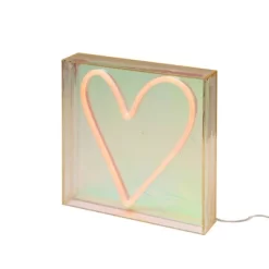 Teen Iridescent Heart Acrylic Box Novelty Table Lamp Pink - West & Arrow -Northlight Store GUEST 99fa80ef ff4b 44fd b996 92afcb093663
