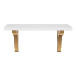 18" Corblynd Traditional Wood Wall Shelf White - Kate & Laurel All Things Decor -Northlight Store GUEST 9a9e09fb 31b3 4c45 8a1f d71bbd076cfa