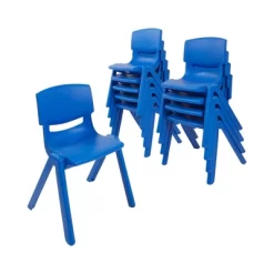 ECR4Kids 12 Inch Plastic Stackable Classroom Stack Chairs, Indoor/Outdoor For Kids-10pk -Northlight Store GUEST 9aaa880e 8ced 4267 88e3 5b484b197526