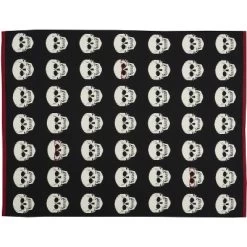 Mina Victory Halloween Skull 50" X 60" Black/White Throw Blanket -Northlight Store GUEST 9b553f1a 2d88 4ee3 ae0b 65d3154286ca