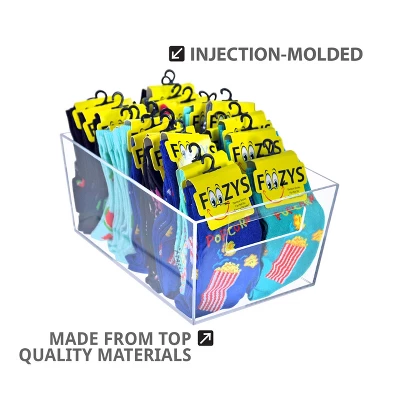 Azar Displays Large Organizer Storage Tote Bin With Handle 11.25"W X 7.5"D X 5"H, 4-Pack 7 Azar Displays Large Organizer Storage Tote Bin With Handle 11.25"W X 7.5"D X 5"H, 4-Pack - Image 5