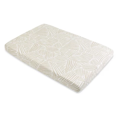 Babyletto Oat Stripe Muslin Mini Crib Sheet 4 Babyletto Oat Stripe Muslin Mini Crib Sheet - Image 2