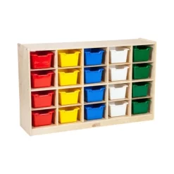 ECR4Kids 30 Cubby School Storage Cabinet, Kids Cubbies With Tray Slots -Northlight Store GUEST 9c600136 3dcb 44df aad9 d18e70fd1e01