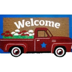 Red Truck Natural Fiber Coir Patriotic Doormat 30" X 18" Briarwood Lane -Northlight Store GUEST 9d2b589c bfca 4d8a 9fbf 8b4b823a301e