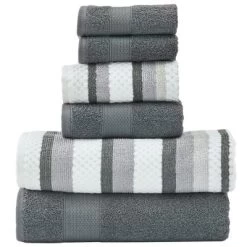 Modern Threads Pax 6 Piece Jacquard 100% Cotton Bath Towel Set. -Northlight Store GUEST 9dde3b91 20a6 415e b8ed 804d15c6343b